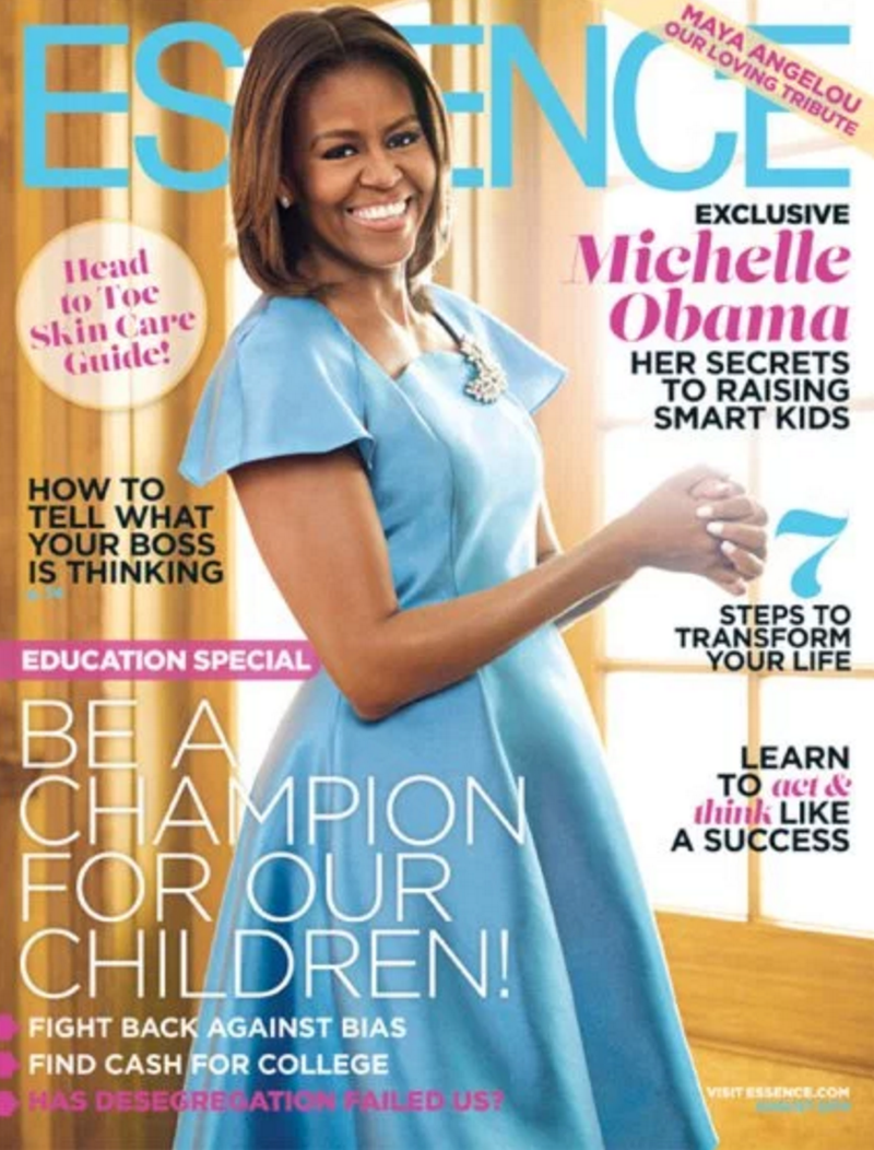 Essence cover featuring first lady Michelle ObamaEssence Magazine